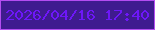 文字の大きさ：5、枠の色：b44df1、背景の色：3f1b8f、文字の色：6e17f8 無料ブログパーツのブログ時計