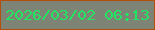 文字の大きさ：3、枠の色：b44f09、背景の色：7d8475、文字の色：21e661 無料ブログパーツのブログ時計