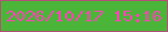 文字の大きさ：1、枠の色：b44f77、背景の色：4bb53a、文字の色：fb42b5 無料ブログパーツのブログ時計