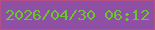 文字の大きさ：3、枠の色：b44f83、背景の色：8e50a4、文字の色：6cc52d 無料ブログパーツのブログ時計