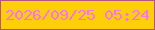 文字の大きさ：3、枠の色：b45486、背景の色：fdcf07、文字の色：fb71f0 無料ブログパーツのブログ時計