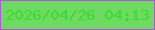 文字の大きさ：2、枠の色：b454e3、背景の色：6fda61、文字の色：3adb2f 無料ブログパーツのブログ時計