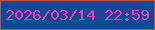 文字の大きさ：2、枠の色：b4554c、背景の色：094c93、文字の色：ff37bf 無料ブログパーツのブログ時計