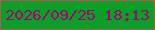文字の大きさ：1、枠の色：b45951、背景の色：08a029、文字の色：aa0070 無料ブログパーツのブログ時計