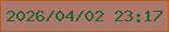 文字の大きさ：1、枠の色：b45e17、背景の色：ac786c、文字の色：1b642e 無料ブログパーツのブログ時計