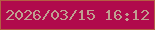 文字の大きさ：5、枠の色：b45e43、背景の色：b00a4c、文字の色：c09f90 無料ブログパーツのブログ時計
