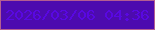 文字の大きさ：2、枠の色：b45e91、背景の色：4d0baf、文字の色：5908e2 無料ブログパーツのブログ時計