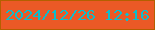 文字の大きさ：4、枠の色：b45f00、背景の色：eb5926、文字の色：0cbdcd 無料ブログパーツのブログ時計