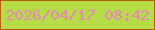 文字の大きさ：1、枠の色：b45f03、背景の色：b8dc48、文字の色：e685bc 無料ブログパーツのブログ時計