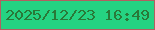 文字の大きさ：2、枠の色：b45f60、背景の色：25d382、文字の色：297938 無料ブログパーツのブログ時計