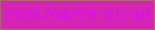 文字の大きさ：3、枠の色：b46077、背景の色：d426b2、文字の色：e10cec 無料ブログパーツのブログ時計