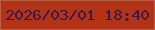 文字の大きさ：4、枠の色：b46245、背景の色：b23315、文字の色：3c194c 無料ブログパーツのブログ時計