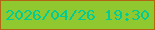 文字の大きさ：3、枠の色：b46415、背景の色：90c82f、文字の色：01cc95 無料ブログパーツのブログ時計