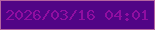 文字の大きさ：5、枠の色：b464a0、背景の色：510486、文字の色：900ea1 無料ブログパーツのブログ時計