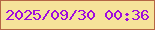 文字の大きさ：4、枠の色：b46644、背景の色：f6e39a、文字の色：a00cdd 無料ブログパーツのブログ時計