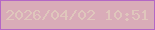文字の大きさ：5、枠の色：b467c5、背景の色：d9acb8、文字の色：dfc6bc 無料ブログパーツのブログ時計