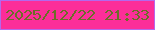 文字の大きさ：3、枠の色：b468ec、背景の色：fc2e99、文字の色：6c6e28 無料ブログパーツのブログ時計