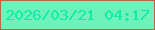 文字の大きさ：3、枠の色：b46a3a、背景の色：6ef1bb、文字の色：0aefa6 無料ブログパーツのブログ時計