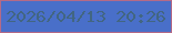 文字の大きさ：3、枠の色：b46a87、背景の色：496fc9、文字の色：426682 無料ブログパーツのブログ時計