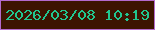 文字の大きさ：3、枠の色：b46acc、背景の色：3d1400、文字の色：21c690 無料ブログパーツのブログ時計
