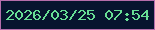 文字の大きさ：5、枠の色：b46dab、背景の色：06142f、文字の色：67de95 無料ブログパーツのブログ時計