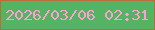 文字の大きさ：3、枠の色：b46f3b、背景の色：54b462、文字の色：fca1d5 無料ブログパーツのブログ時計
