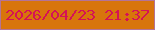 文字の大きさ：3、枠の色：b47397、背景の色：d8750c、文字の色：d51256 無料ブログパーツのブログ時計