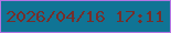 文字の大きさ：2、枠の色：b475e4、背景の色：107495、文字の色：762e2a 無料ブログパーツのブログ時計