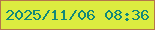 文字の大きさ：4、枠の色：b4764b、背景の色：dcec40、文字の色：128879 無料ブログパーツのブログ時計
