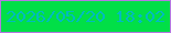 文字の大きさ：3、枠の色：b478e1、背景の色：01df47、文字の色：01bbc0 無料ブログパーツのブログ時計
