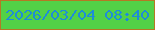 文字の大きさ：2、枠の色：b47924、背景の色：52d147、文字の色：1e8cd8 無料ブログパーツのブログ時計
