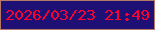 文字の大きさ：4、枠の色：b47a66、背景の色：1e1075、文字の色：f90130 無料ブログパーツのブログ時計