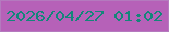 文字の大きさ：3、枠の色：b47abe、背景の色：b661b8、文字の色：14867a 無料ブログパーツのブログ時計