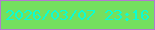 文字の大きさ：1、枠の色：b47ad0、背景の色：74e05f、文字の色：0bfdd4 無料ブログパーツのブログ時計