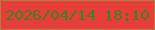 文字の大きさ：1、枠の色：b47c3f、背景の色：e73e3b、文字の色：3d8026 無料ブログパーツのブログ時計