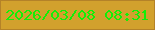 文字の大きさ：2、枠の色：b48228、背景の色：d2a12d、文字の色：13ef07 無料ブログパーツのブログ時計