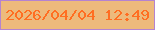 文字の大きさ：3、枠の色：b483d0、背景の色：edba7c、文字の色：ff6e22 無料ブログパーツのブログ時計