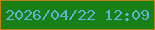 文字の大きさ：4、枠の色：b4841b、背景の色：188016、文字の色：5db3d2 無料ブログパーツのブログ時計