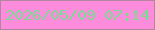 文字の大きさ：5、枠の色：b4849f、背景の色：fe8cdc、文字の色：79da94 無料ブログパーツのブログ時計