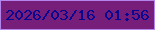 文字の大きさ：2、枠の色：b484ed、背景の色：761e7a、文字の色：0a0590 無料ブログパーツのブログ時計