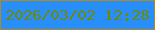 文字の大きさ：1、枠の色：b48819、背景の色：288ef9、文字の色：728704 無料ブログパーツのブログ時計