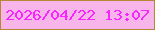 文字の大きさ：1、枠の色：b48835、背景の色：f8b5ea、文字の色：f824fe 無料ブログパーツのブログ時計