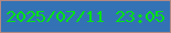 文字の大きさ：2、枠の色：b48982、背景の色：3372b5、文字の色：00e314 無料ブログパーツのブログ時計