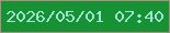 文字の大きさ：3、枠の色：b48a84、背景の色：169235、文字の色：9fe3d1 無料ブログパーツのブログ時計
