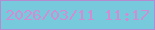 文字の大きさ：1、枠の色：b48bd1、背景の色：77cadb、文字の色：d18dd4 無料ブログパーツのブログ時計