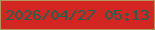 文字の大きさ：4、枠の色：b4975d、背景の色：d32522、文字の色：1f634f 無料ブログパーツのブログ時計
