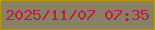 文字の大きさ：5、枠の色：b49806、背景の色：8a8063、文字の色：bc1c48 無料ブログパーツのブログ時計