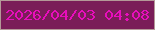 文字の大きさ：1、枠の色：b49998、背景の色：7a1d58、文字の色：e80ebc 無料ブログパーツのブログ時計