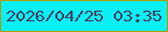 文字の大きさ：4、枠の色：b49a00、背景の色：08f0f4、文字の色：3f4263 無料ブログパーツのブログ時計