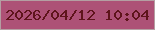 文字の大きさ：4、枠の色：b49ea2、背景の色：ad5176、文字の色：5e141b 無料ブログパーツのブログ時計